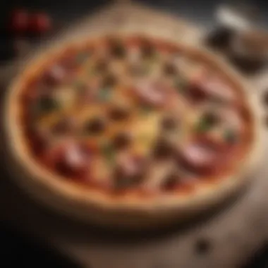 Artistic Clay Pizza Stone Unique clay pizza stone showcasing artistry and functionality