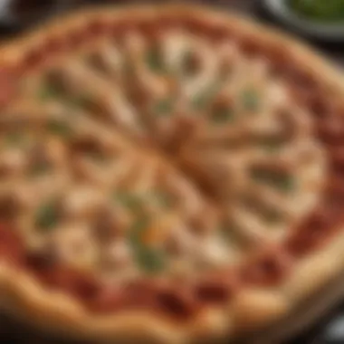 Innovative pizza crust with canned chicken