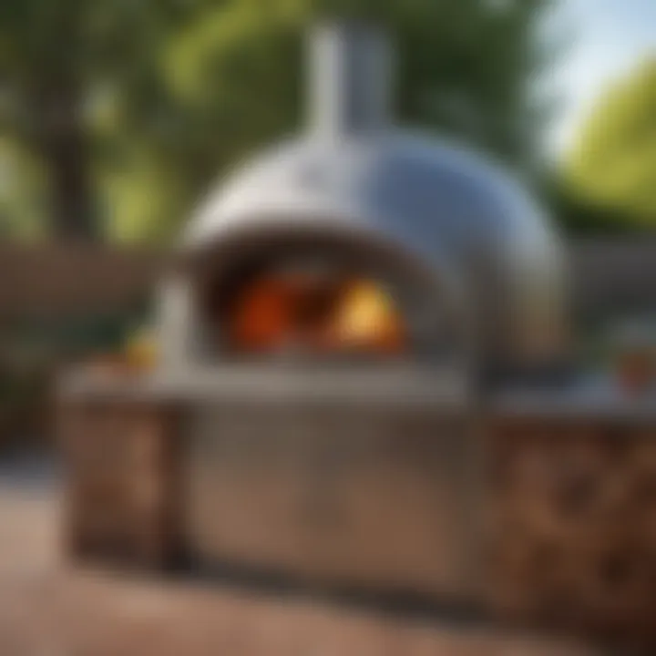 Innovative pizza oven design with sleek lines