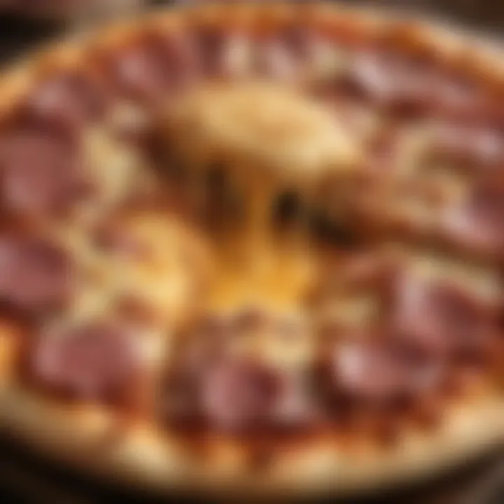 Irresistible Cheese Melting on Meat Lovers Pizza