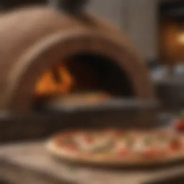 Italian wood pizza oven enhancing pizza taste and texture