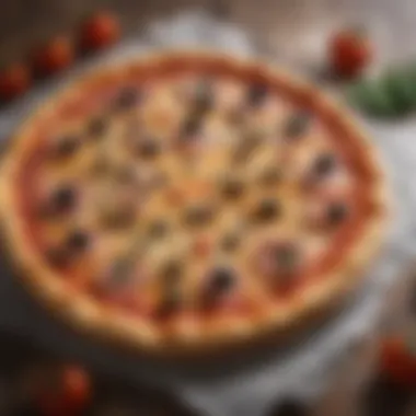 Traditional Varieties of Frozen Pizza in Italy An artistic depiction of traditional Italian frozen pizza varieties.