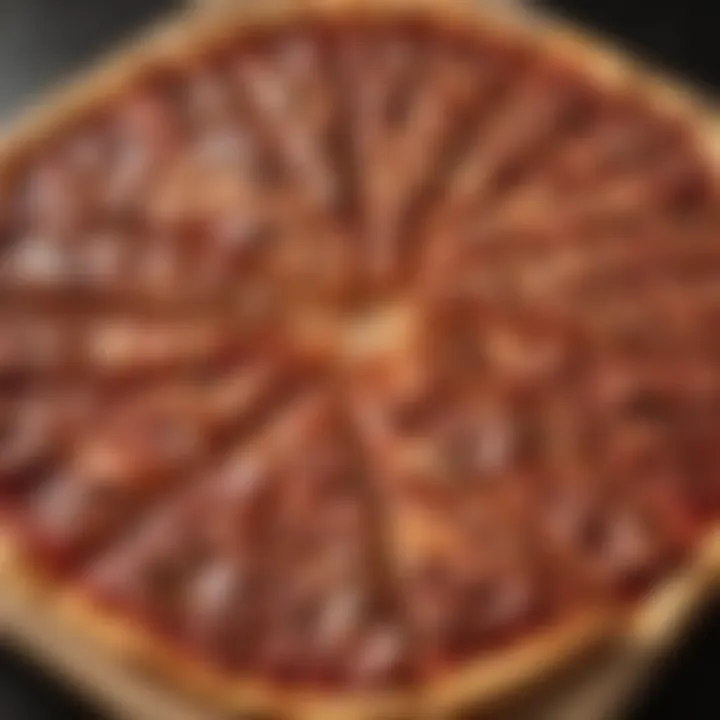 A close-up of Jets Pizza's signature square slices showcasing rich toppings