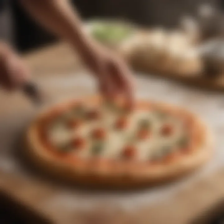 Artisanal Pizza Dough Being Handcrafted