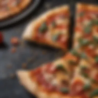 A close-up of a perfectly baked gluten-free pizza crust showcasing its texture