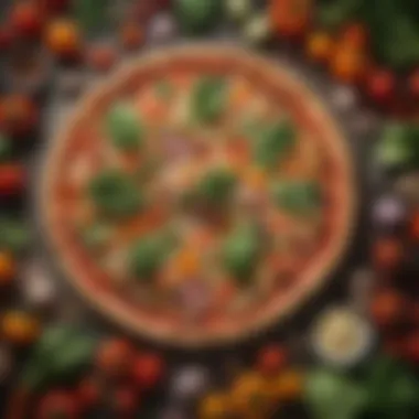 Assorted Fresh Vegetables for Pizza Topping An assortment of fresh vegetables ready for pizza topping