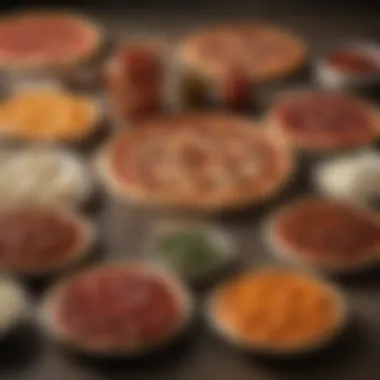 Selection of sauces available for pizza customization