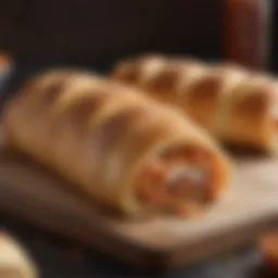A delectable slice of Little Caesars Stromboli showcasing its rich fillings.