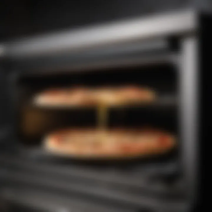 Long handle pizza peel showcasing its versatility in sliding pizzas in and out of an oven