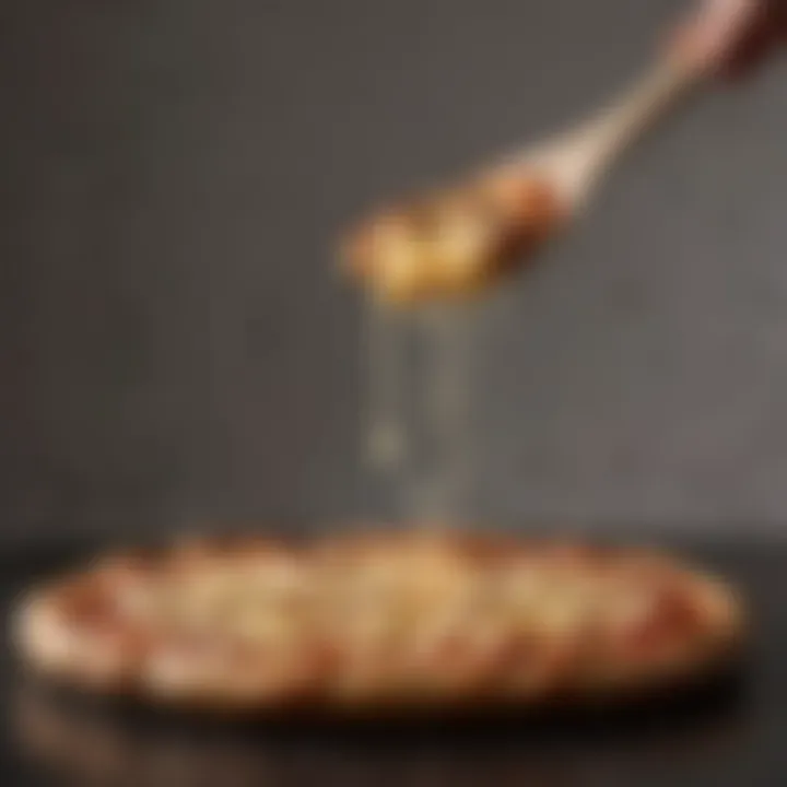 Long-Handled Pizza Peel with Bubbling Cheese