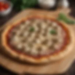 Crust ingredients arranged neatly on a wooden cutting board