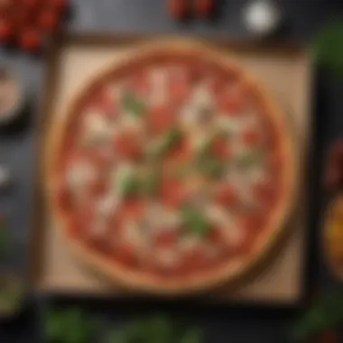 Innovative Packaging Design for Low-Sodium Pizza Filled with Fresh Ingredients Low-Sodium Pizza Box Packaging with Fresh Ingredients