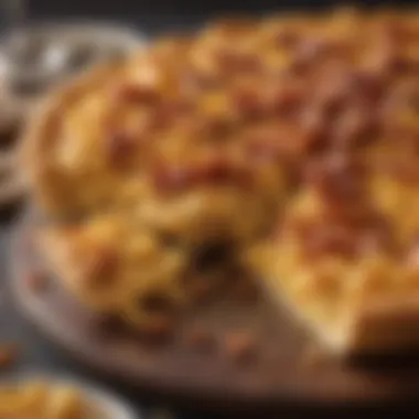 Savory Mac and Cheese Pizza topped with Crispy Bacon Crumble Delicious Mac and Cheese Pizza with Bacon Crumble