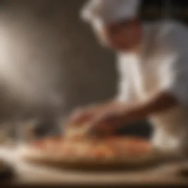 Crafting the Perfect Pizza Dough Artisanal pizza dough being kneaded