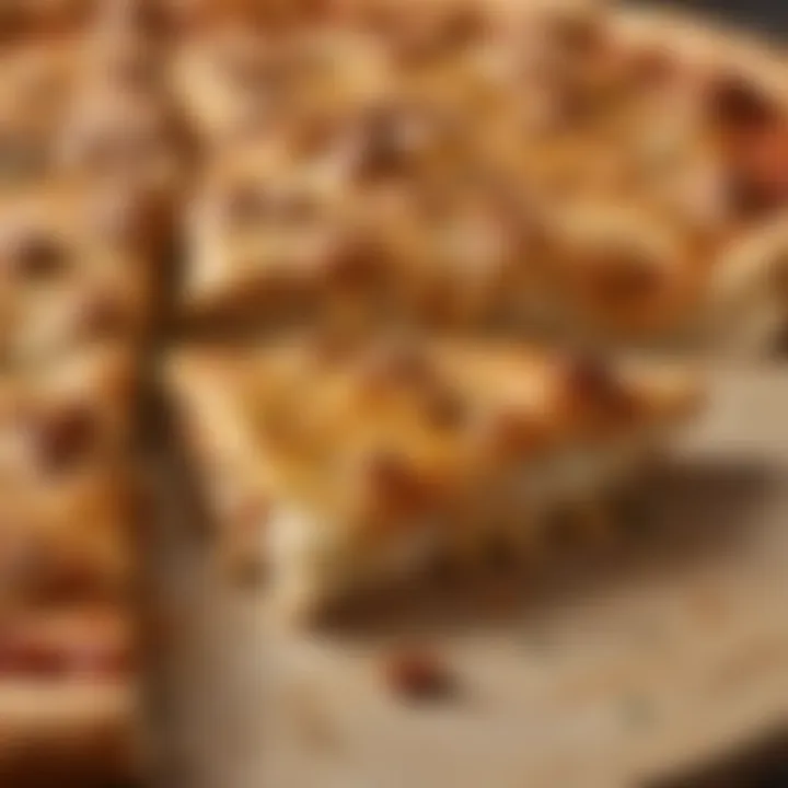 A perfectly baked chicken pizza showcasing a golden crust