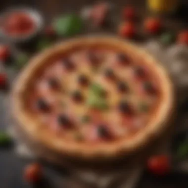 Gourmet Plated Personal Pizza A beautifully plated personal pizza with gourmet toppings and a crispy crust