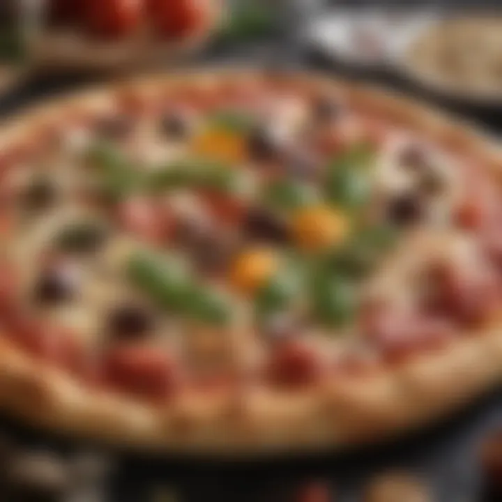 An array of fresh, high-quality ingredients ready for pizza making.