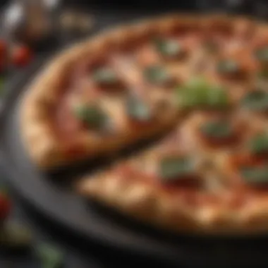 Ideal Pizza Cooking Outcome Perfectly baked pizza on a well-seasoned pan