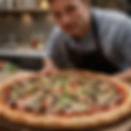 Artisan homemade pizza showcasing fresh ingredients