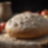 A close-up of high-quality flour and yeast for pizza dough.