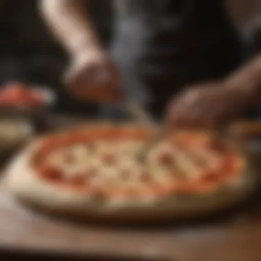 Shaping the Ideal Pizza Base A beautifully shaped pizza dough ready for toppings.