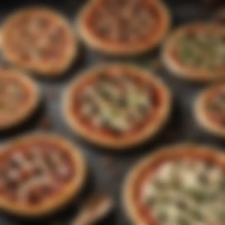 A variety of toppings prepared for pizza