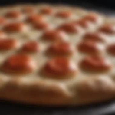 A close-up of bubbling pizza dough during fermentation, illustrating the scientific transformation.