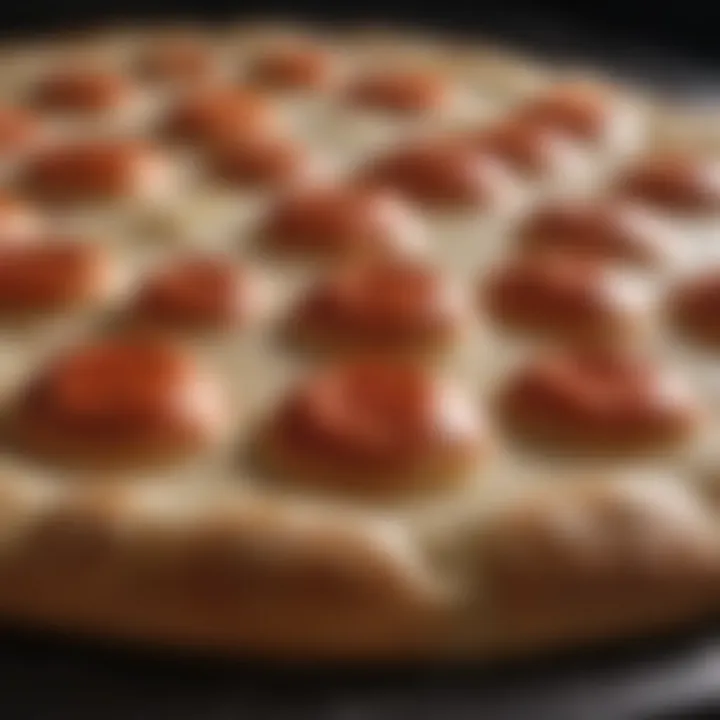 A close-up of bubbling pizza dough during fermentation, illustrating the scientific transformation.