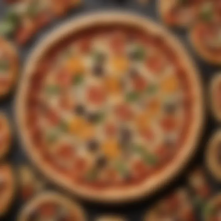 A variety of pizza crusts showcasing different styles and textures, from thin to thick, baked to perfection.