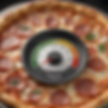 Optimal Temperature Settings Temperature gauge illustrating optimal settings for pizza baking.