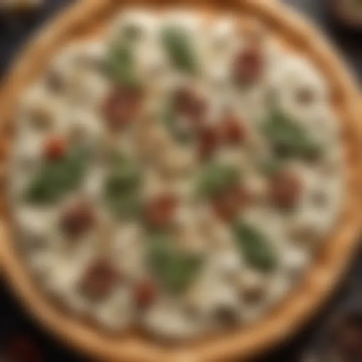 Mediterranean-Inspired White Pizza with Feta Cheese