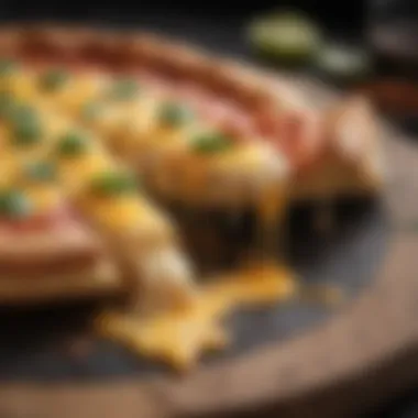 Irresistible Cheese Melting on Pizza Gooey melted cheese oozing from the air fryer Mexican pizza