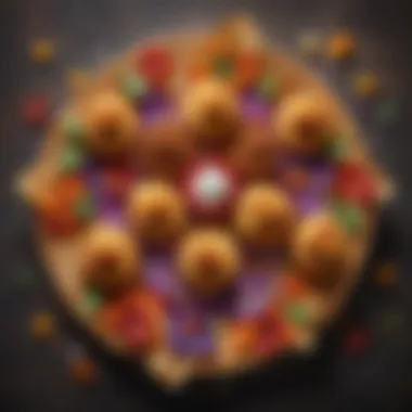 Mexi Nuggets artistically plated with colorful edible flowers