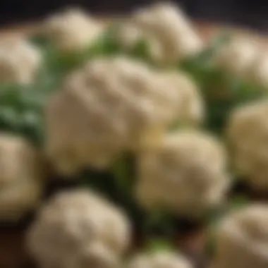 Freshly Harvested Cauliflower Florets used in Milton Pizza Milton Cauliflower Pizza: Freshly Harvested Cauliflower Florets