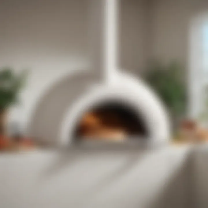 Minimalist White Pizza Oven with Clean Lines