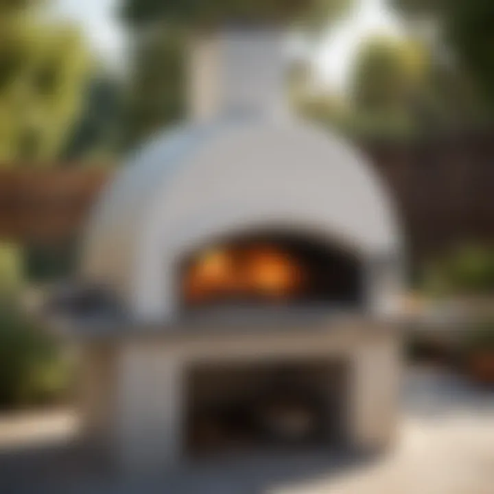 Modern Italian gas-powered pizza oven kit with sleek design