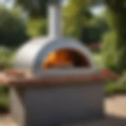 Innovative pizza oven design with sleek lines and modern aesthetics