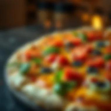 Gourmet Pizza Innovation A close-up of a gourmet pizza featuring unique and innovative toppings.