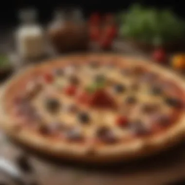 The Art of Pizza Presentation A beautifully styled pizza with vibrant toppings