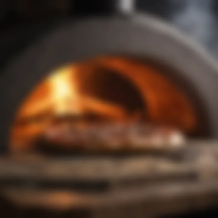 Neapolitan Pizza Oven with Wood Fire Burning