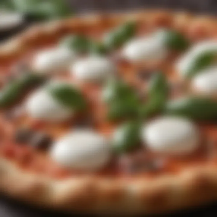 Neapolitan-style pizza with fresh basil and buffalo mozzarella