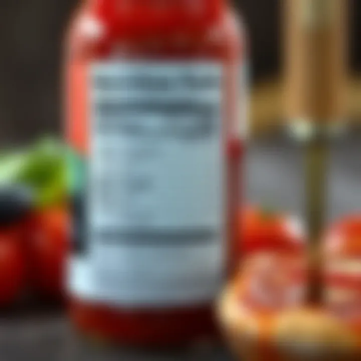 Nutritional facts label from a popular low carb pizza sauce