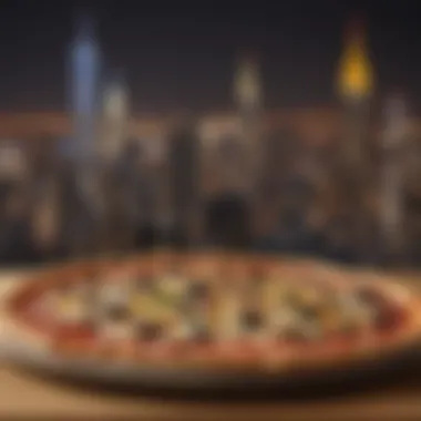 Artistic Pizza Box Design Featuring NYC Skyline