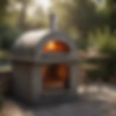 A modern outdoor pizza oven showcasing sleek design and premium materials.