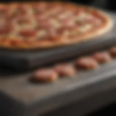 Durable Materials for Pizza Oven Tables Close-up of materials used in constructing a pizza oven table, showcasing durability.