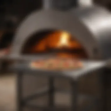 Safety Features of Pizza Oven Tables Safety features integrated into a pizza oven table for enhanced usability.