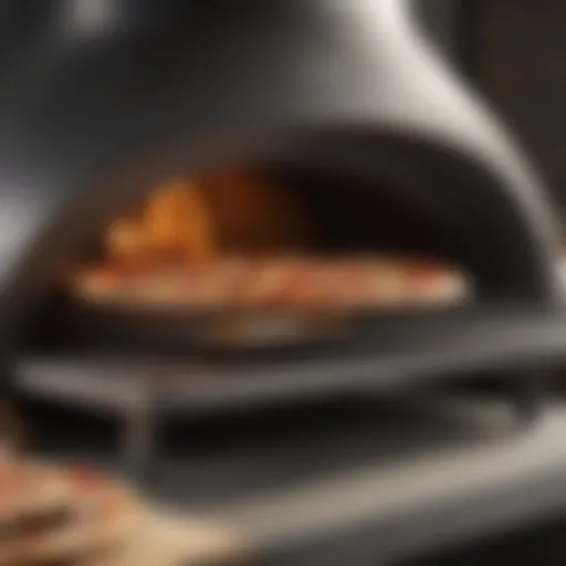 A sturdy table designed to support a pizza oven with ample surface area.