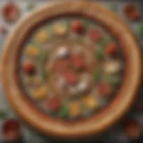 Ancient Roman Mosaic Depicting Pizza Ingredients Ancient Roman Mosaic Depicting Pizza Ingredients