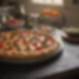 Our Table Pizza Stone in a kitchen setting