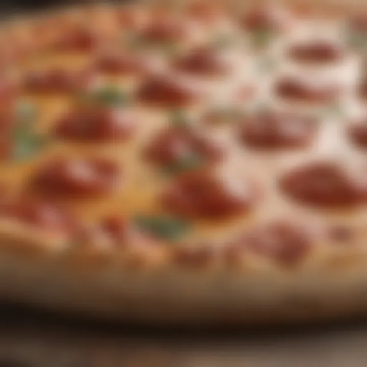 Close-up of Our Table Pizza Stone surface